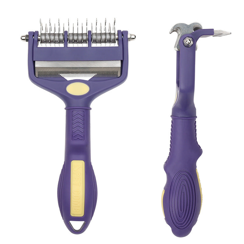 Multifunctional comb for untangling knots in dogs and cats