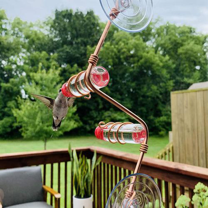 Garden bird feeder supplies, hummingbird feeder and waterer with suction cup.