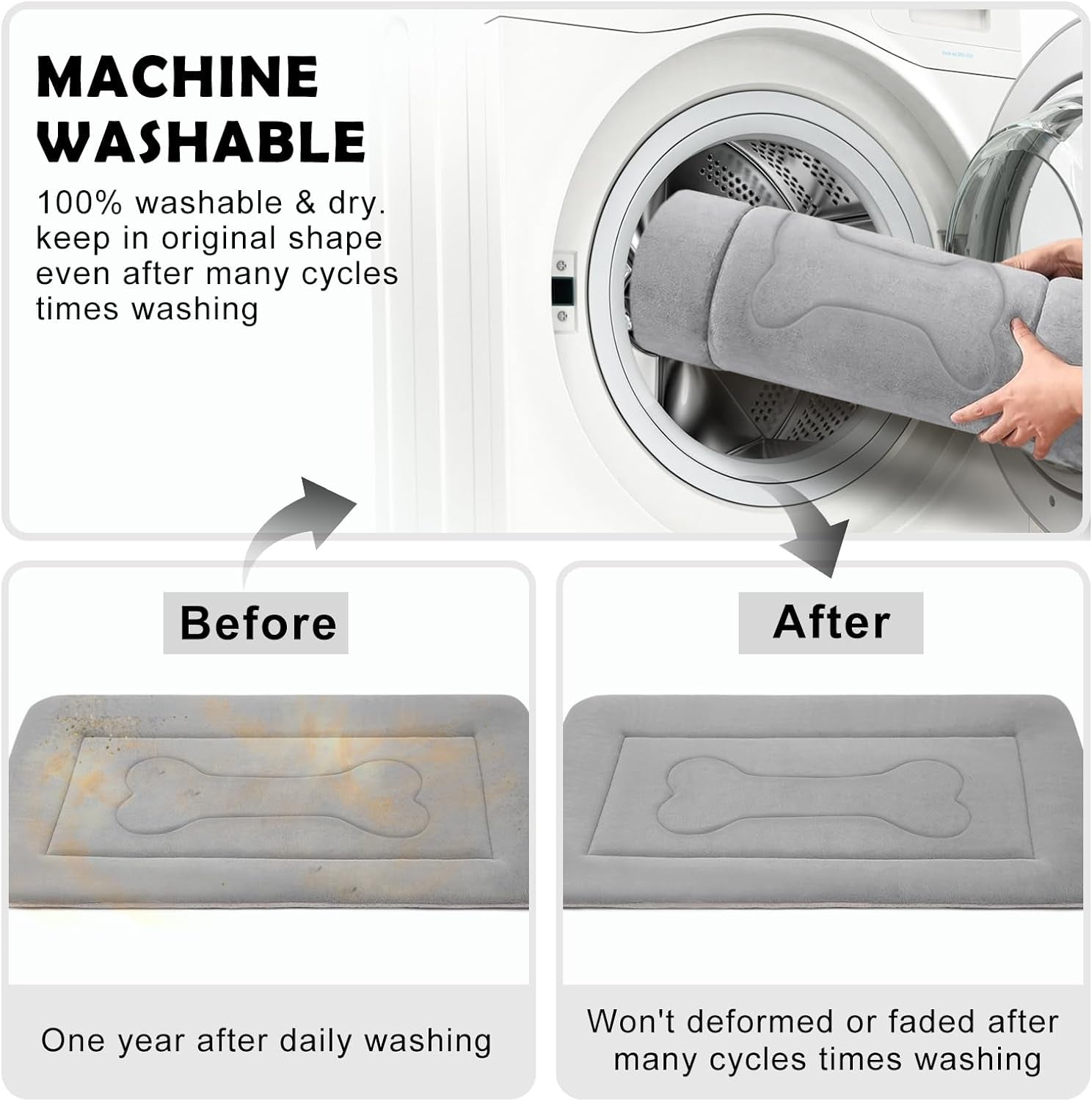 Cama Grande y Suave para Perros – Base Antideslizante