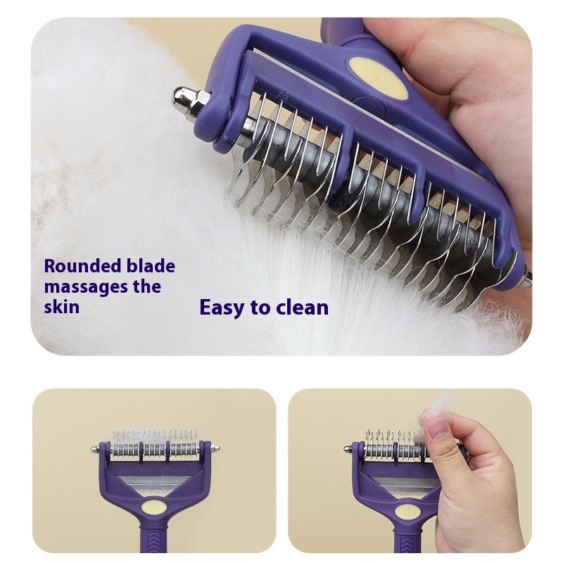 Multifunctional comb for untangling knots in dogs and cats