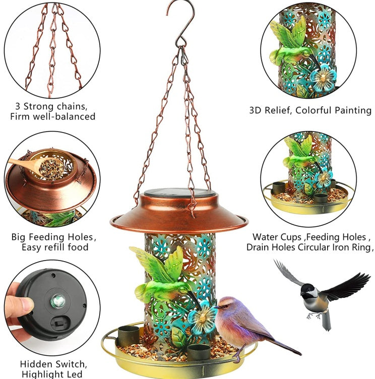 Solar bird feeder