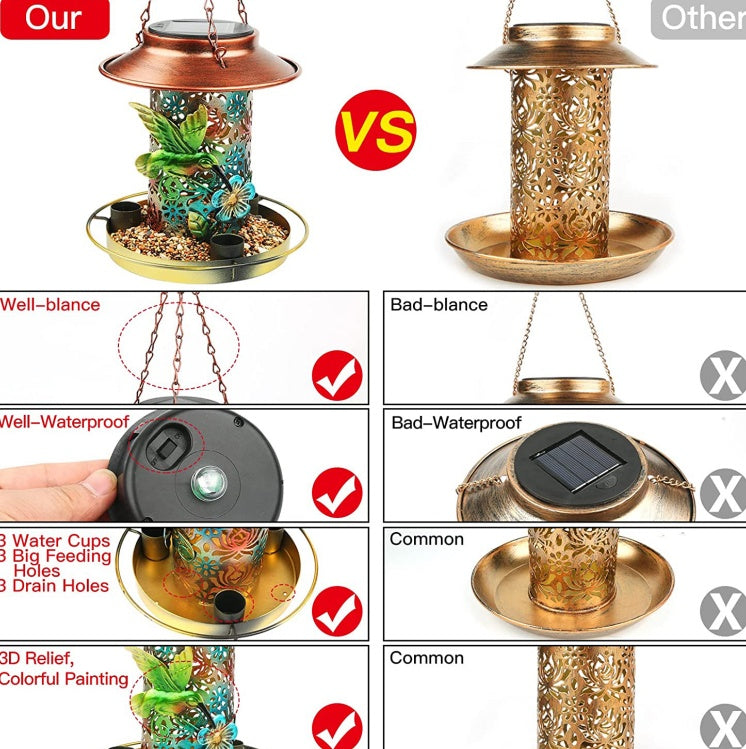 Solar bird feeder