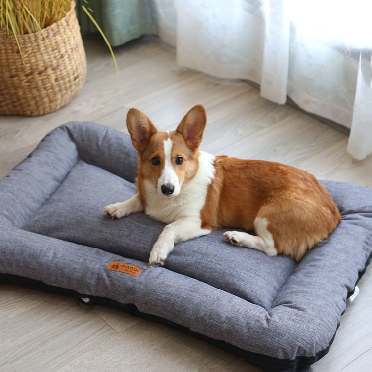 Cotton pad removable and washable sleeping pet floor mat